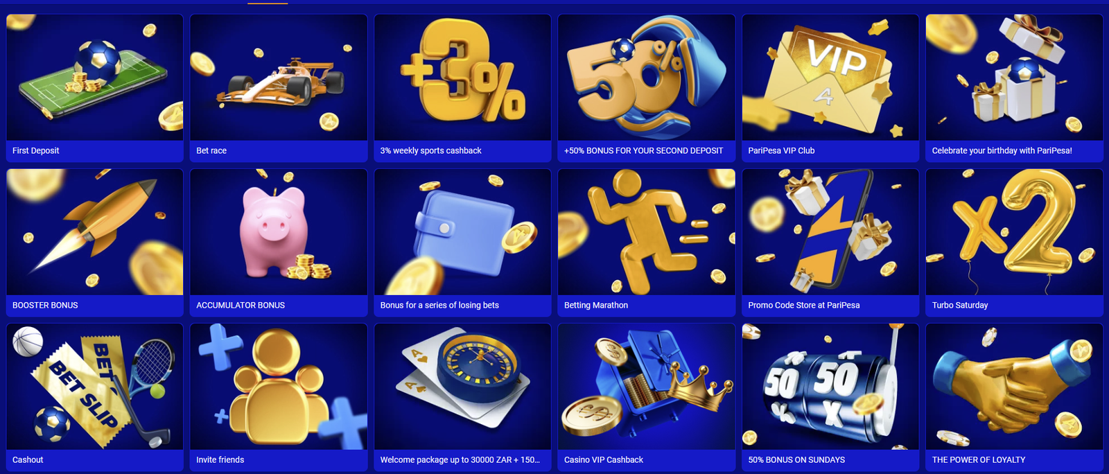 paripesa-bonus-list